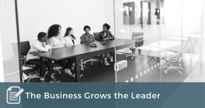 Business grows the leader